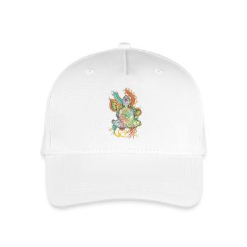 Buddha meditating hand-drawn - Organic Kids’ Baseball Cap - white - Front