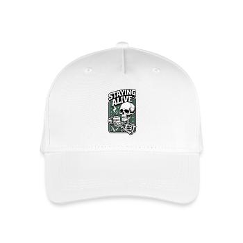 Squelette de caféine Reste éveillé - Casquette de baseball bio Enfant - blanc - Devant