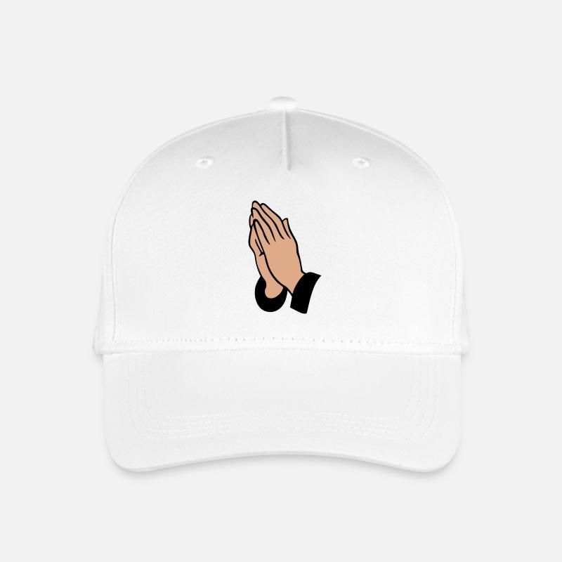 Betende Hände - Kinder Bio Basecap - Weiß