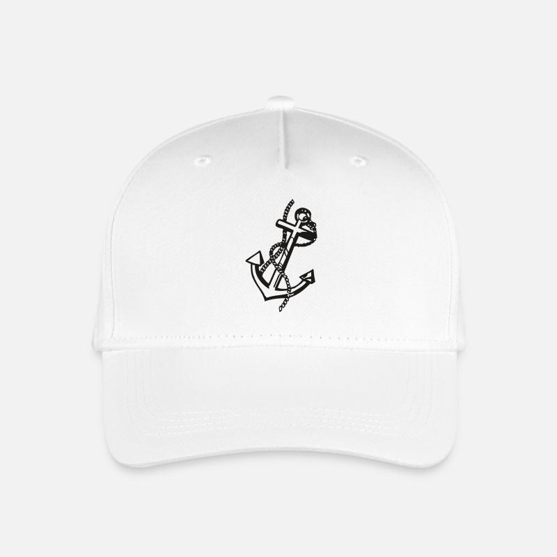ancre - Casquette de baseball bio Enfant - blanc