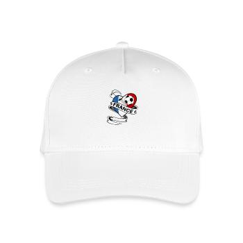 France Football tricolor heart - Organic Kids’ Baseball Cap - white - Front