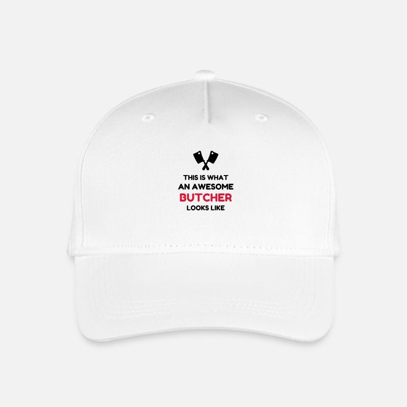 Metzger / Metzgerei / Metzgerin / Fleisch - Kinder Bio Basecap - Weiß