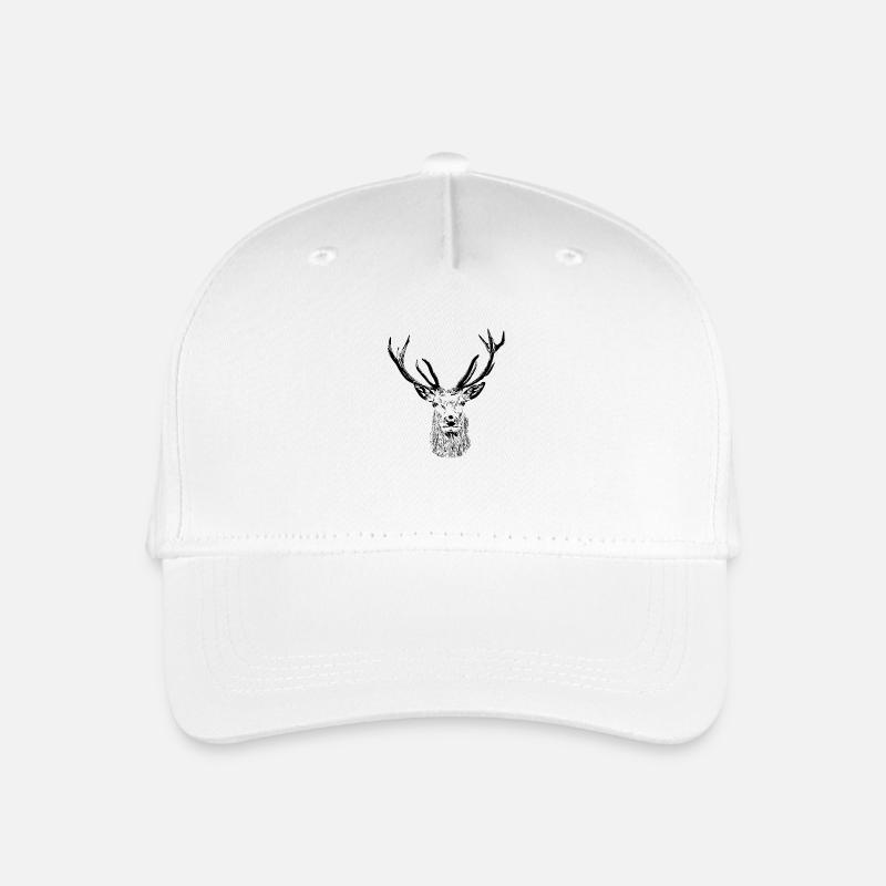 Majestätischer Hirsch – Wild und Elegant - Kinder Bio Basecap - Weiß