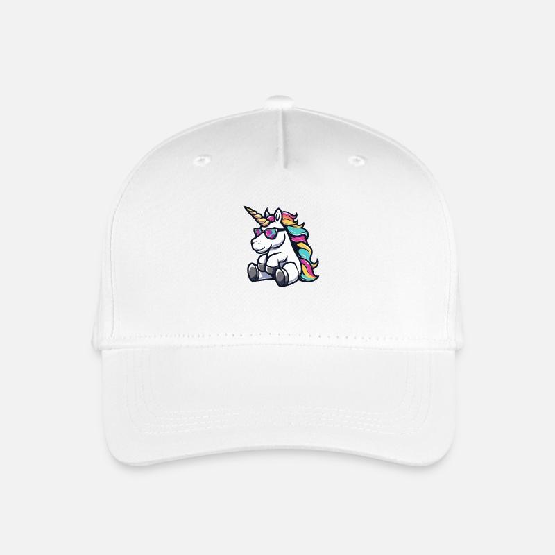 Unicorn Comic Cool - Organic Kids’ Baseball Cap - white