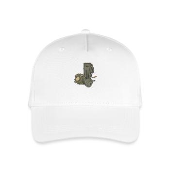 Gasmaske // Illustration - Kinder Bio Basecap - Weiß - Vorne