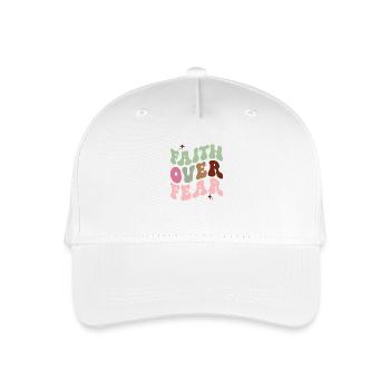 faith over fear - Kinder Bio Basecap - Weiß - Vorne
