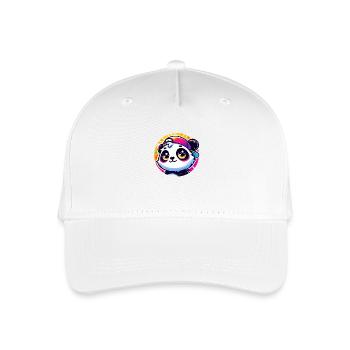 Kawaii Panda with Cap - Organic Kids’ Baseball Cap - white - Front