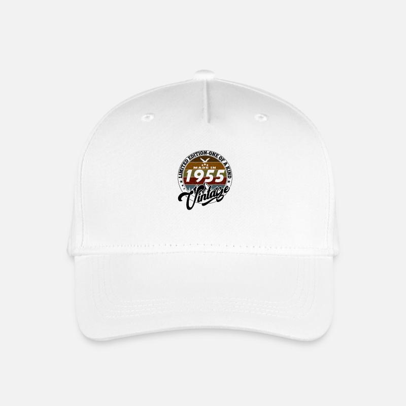 Eleganter Vintage: 1955 Retro Geschenk 1955 2025 - Kinder Bio Basecap - Weiß