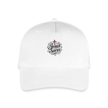 Jesus saves - Organic Kids’ Baseball Cap - white - Front
