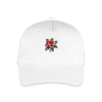 Fleur de rose - Casquette de baseball bio Enfant - blanc - Devant
