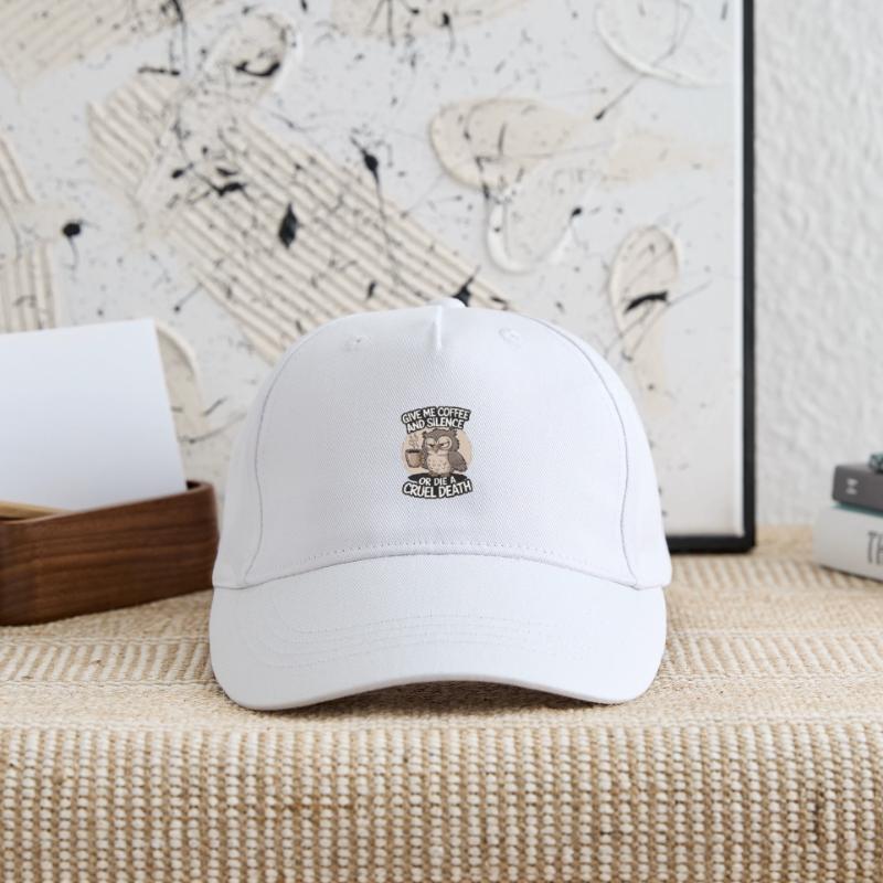 Kaffee Eule - geb mir Kaffee und Stille oder stirb Kinder Bio Basecap