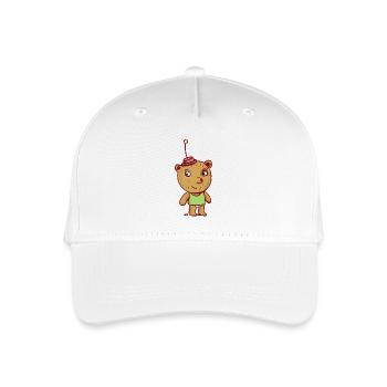 Bär - Kinder Bio Basecap - Weiß - Vorne