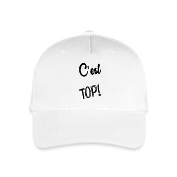 TOP. HUMOR. MOTTO. QUOTATION. MESSAGE. RETIREMENT. - Organic Kids’ Baseball Cap - white - Front