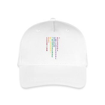 LGBTQIA+ Rainbow Lettering Genre - Casquette de baseball bio Enfant - blanc - Devant