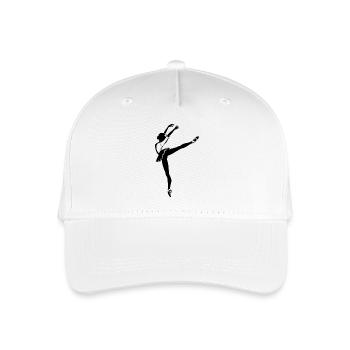 Ballet Dancer Illustration - Sports Design - Kinder Bio Basecap - Weiß - Vorne