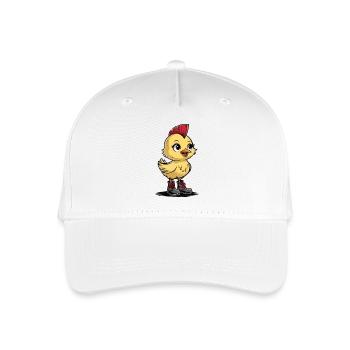 Jupe Chick avec des bottes - Cool Punk Chick Shirt - Casquette de baseball bio Enfant - blanc - Devant