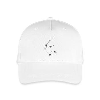 Aquarius Star Constellation Zodiac Sign Black Gray - Organic Kids’ Baseball Cap - white - Front