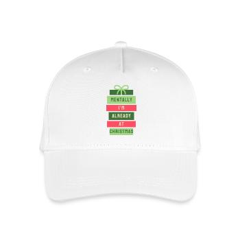 mentally in christmas - Organic Kids’ Baseball Cap - white - Front