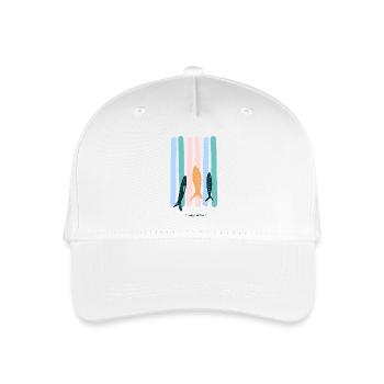 Sardinen Streifen - Kinder Bio Basecap - Weiß - Vorne