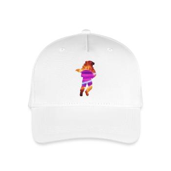 Leap through Neon Nebula - Organic Kids’ Baseball Cap - white - Front