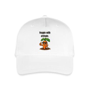 Carrot with attitude veggie - Organic Kids’ Baseball Cap - white - Front