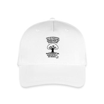 Mathematiker Witz Wurzel Baum fällen  - Kinder Bio Basecap - Weiß - Vorne