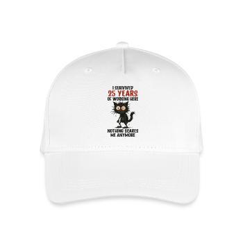 25th Company Anniversary Service Anniversary Work - Organic Kids’ Baseball Cap - white - Front
