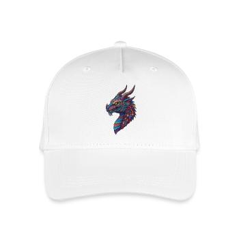 Mosaïque du Dragon Coloré - Casquette de baseball bio Enfant - blanc - Devant