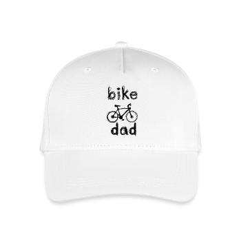 bike dad - Kinder Bio Basecap - Weiß - Vorne