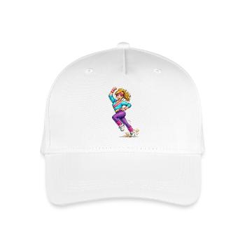Energische Aerobic-Frau in Bewegung - Kinder Bio Basecap - Weiß - Vorne