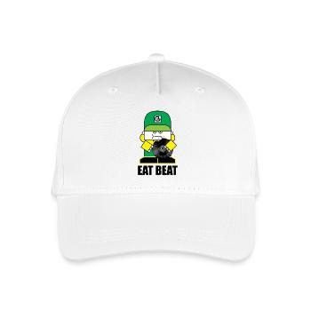 Eat Beat Vinyl Kid - Organic Kids’ Baseball Cap - white - Front