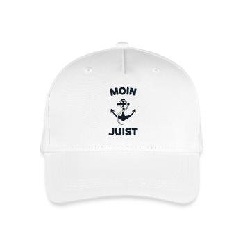 Moin Juist – Maritimes Anker-Design - Kinder Bio Basecap - Weiß - Vorne