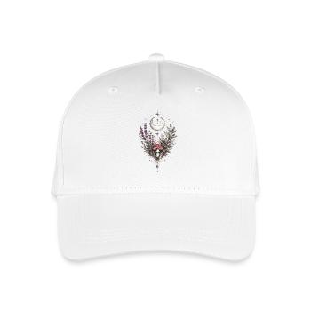 Mondbeschienene Pilzhain-Mandala - Kinder Bio Basecap - Weiß - Vorne