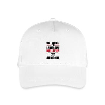 Bester Vater der Welt - Kinder Bio Basecap - Weiß - Vorne