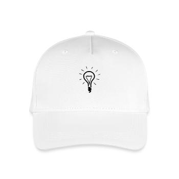 Skizze Glühbirne - Kinder Bio Basecap - Weiß - Vorne