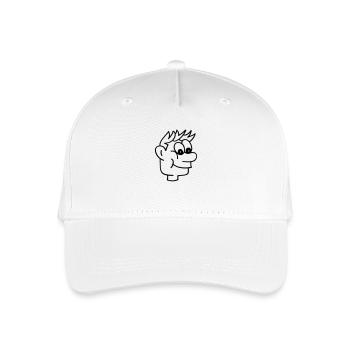 Comic Junge Gesicht - Kinder Bio Basecap - Weiß - Vorne