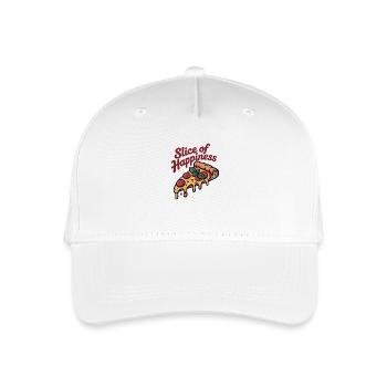 Slice of Happiness - Pizza - Kinder Bio Basecap - Weiß - Vorne