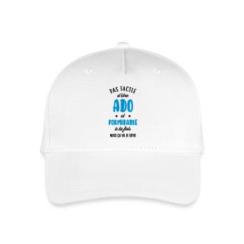 Teenager / Jugendliche / Jugendlicher / Kind - Kinder Bio Basecap - Weiß - Vorne
