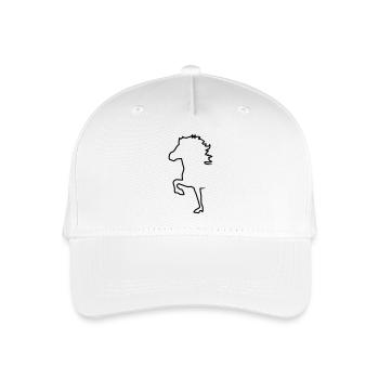 Islandpferd - Kinder Bio Basecap - Weiß - Vorne