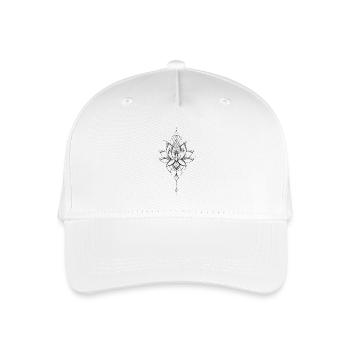 Dekorative Lotusblüte - Kinder Bio Basecap - Weiß - Vorne