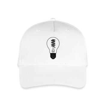 Elektriker Glühbirne - Kinder Bio Basecap - Weiß - Vorne