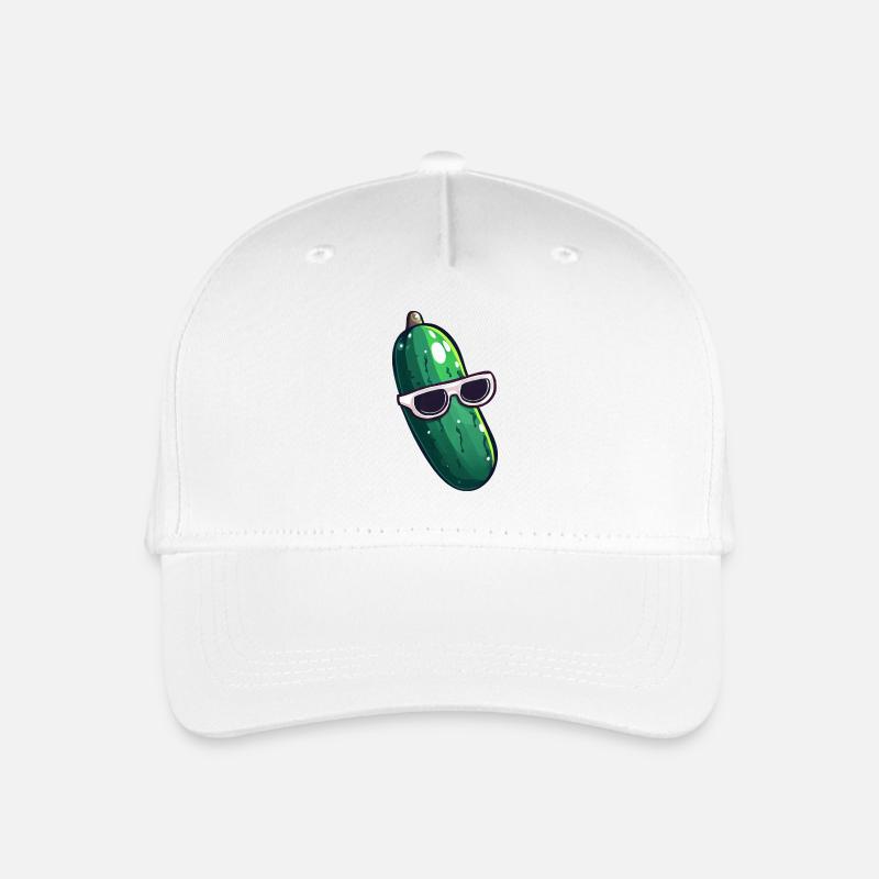 Coole Gurke mit Sonnenbrille - Kinder Bio Basecap - Weiß