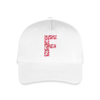Lettre F - t-shirt bisous - Casquette de baseball bio Enfant - blanc - Devant