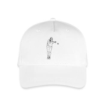 Petanque player Left-handed - Organic Kids’ Baseball Cap - white - Front