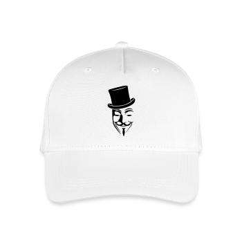 Anonymous Zylinder - Kinder Bio Basecap - Weiß - Vorne