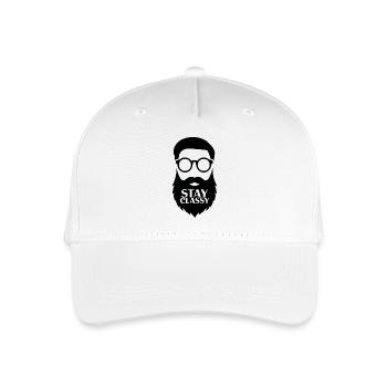 Moderne Hipster Eleganz - Bleib edel - Kinder Bio Basecap - Weiß - Vorne
