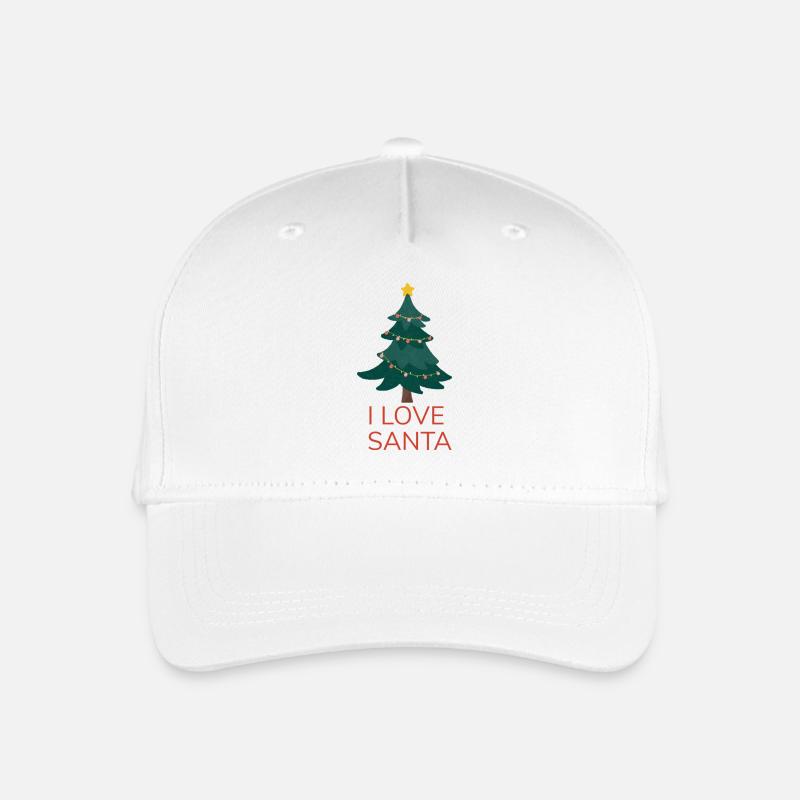 Ich liebe den Weihnachtsmann - Kinder Bio Basecap - Weiß