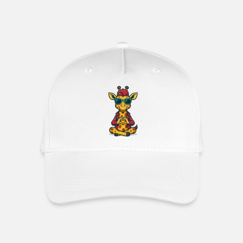 Giraffe in Love - Kinder Bio Basecap - Weiß