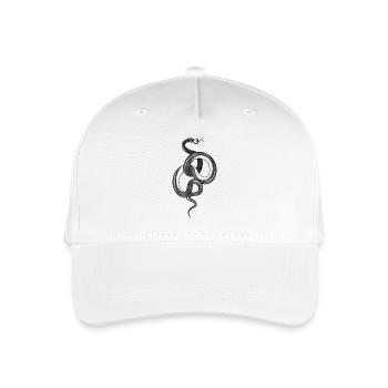 Serpent fascinant dans une structure brillante noire - Casquette de baseball bio Enfant - blanc - Devant