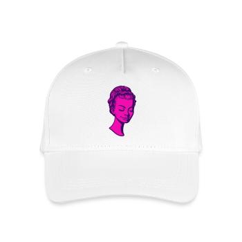 Lady Portrait 60s Pop-Art - Kinder Bio Basecap - Weiß - Vorne